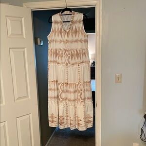 Sleeveless Geometric Pattern Dress